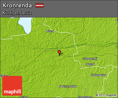 Physical 3D Map of Kroņrenda