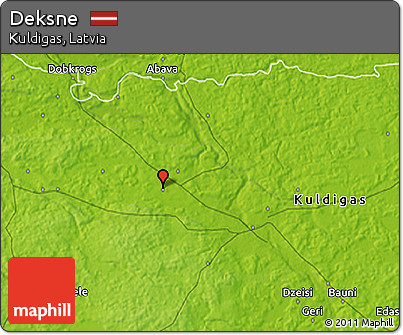 Physical 3D Map of Deksne