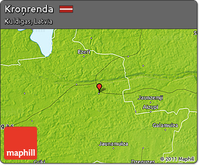 Physical 3D Map of Kroņrenda