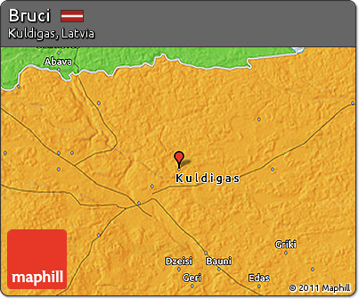Political 3D Map of Bruci