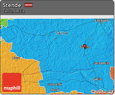 Political 3D Map of Stende