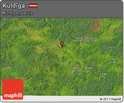 Satellite 3D Map of Kuldīga