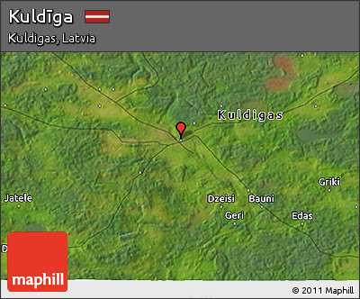 Satellite 3D Map of Kuldīga
