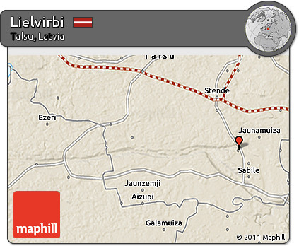 Shaded Relief 3D Map of Lielvirbi