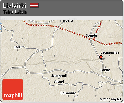 Shaded Relief 3D Map of Lielvirbi