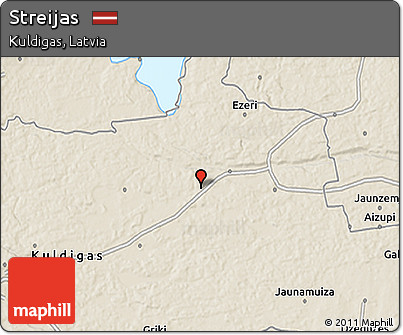Shaded Relief 3D Map of Streijas