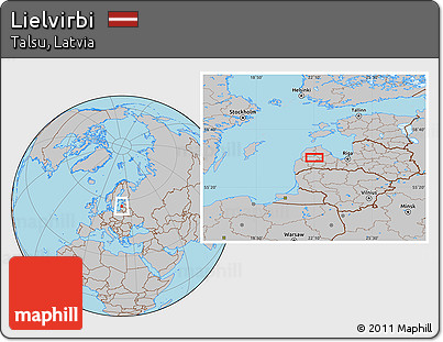 Gray Location Map of Lielvirbi