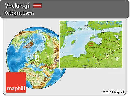 Physical Location Map of Veckrogi
