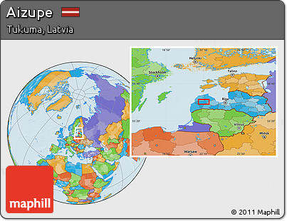 Political Location Map of Aizupe