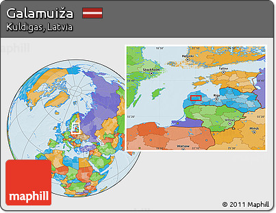 Political Location Map of Galamuiža