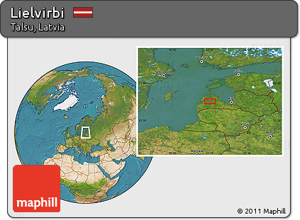 Satellite Location Map of Lielvirbi