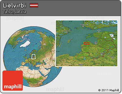 Satellite Location Map of Lielvirbi