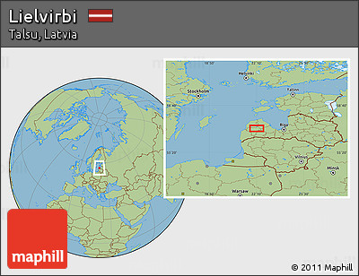 Savanna Style Location Map of Lielvirbi
