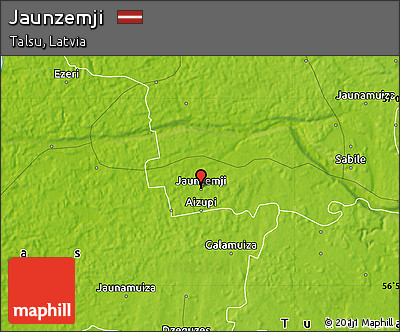 Physical Map of Jaunzemji
