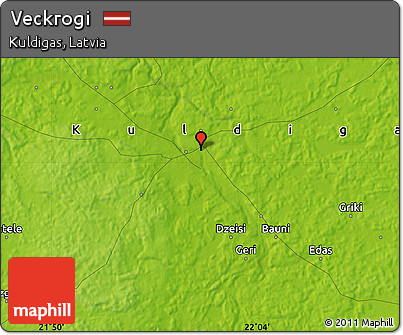 Physical Map of Veckrogi