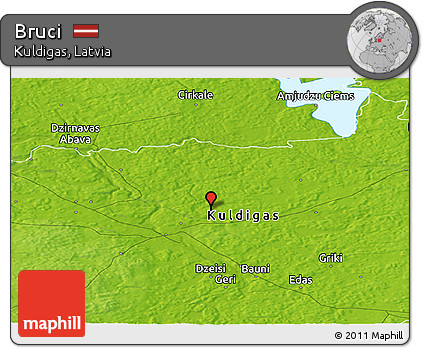 Physical Panoramic Map of Bruci