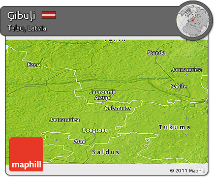 Physical Panoramic Map of Ģibuļi