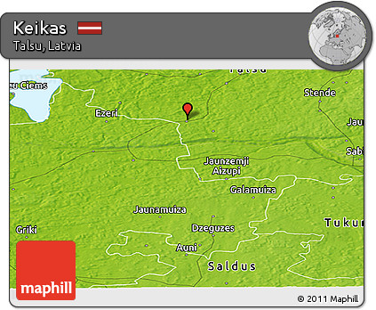 Physical Panoramic Map of Keikas