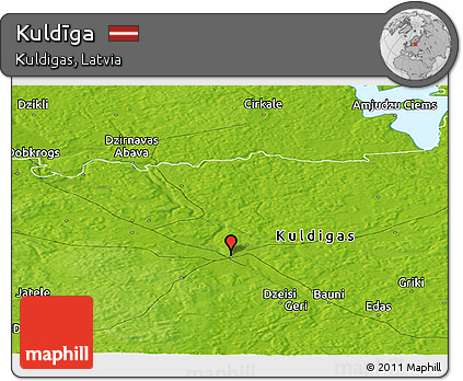 Physical Panoramic Map of Kuldīga