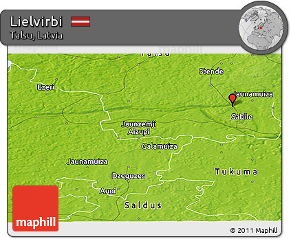 Physical Panoramic Map of Lielvirbi