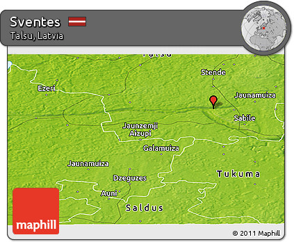 Physical Panoramic Map of Sventes
