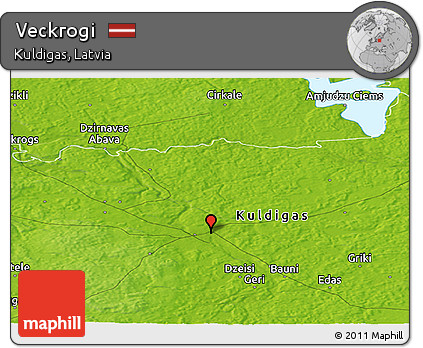 Physical Panoramic Map of Veckrogi