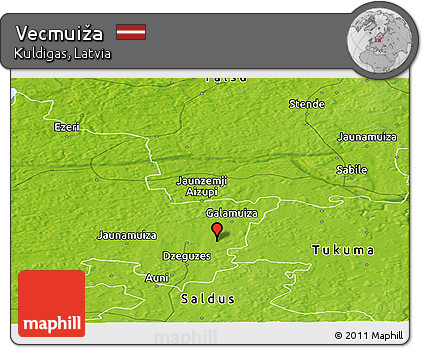 Physical Panoramic Map of Vecmuiža