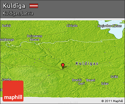 Physical Panoramic Map of Kuldīga