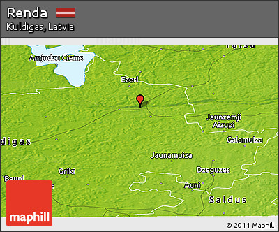 Physical Panoramic Map of Renda