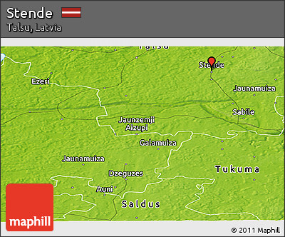 Physical Panoramic Map of Stende