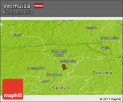 Physical Panoramic Map of Vecmuiža