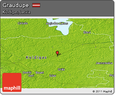 Physical Panoramic Map of Graudupe