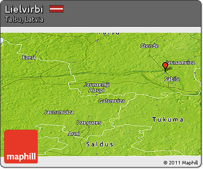 Physical Panoramic Map of Lielvirbi