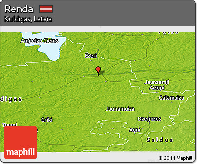 Physical Panoramic Map of Renda