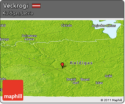 Physical Panoramic Map of Veckrogi