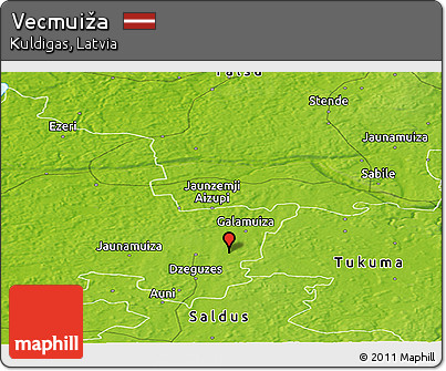 Physical Panoramic Map of Vecmuiža