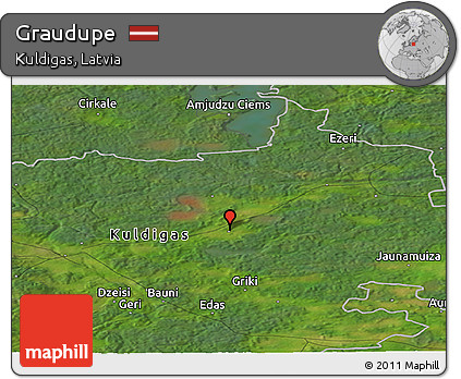 Satellite Panoramic Map of Graudupe