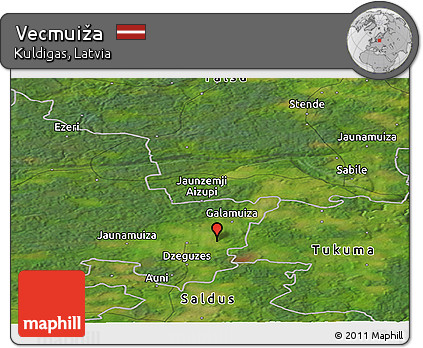 Satellite Panoramic Map of Vecmuiža