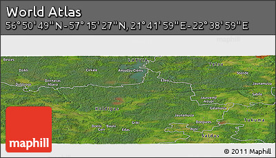 Satellite Panoramic Map of the Area around 57° 3' 8" N, 22° 10' 29" E