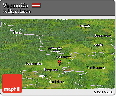 Satellite Panoramic Map of Vecmuiža
