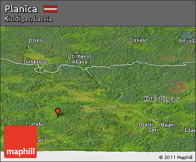 Satellite Panoramic Map of Planīca