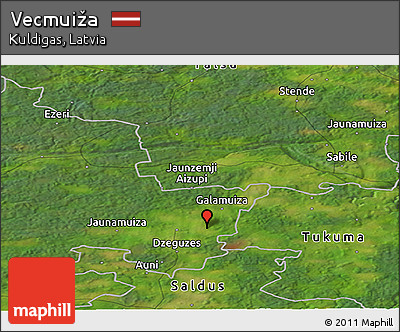 Satellite Panoramic Map of Vecmuiža