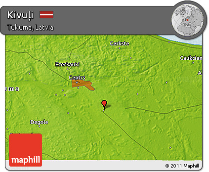 Physical 3D Map of Kivuļi
