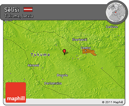 Physical 3D Map of Sēlīši