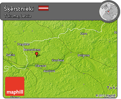Physical 3D Map of Šķērstnieki