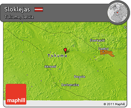 Physical 3D Map of Sloklejas
