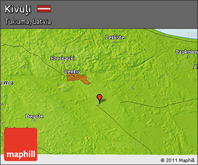 Physical 3D Map of Kivuļi