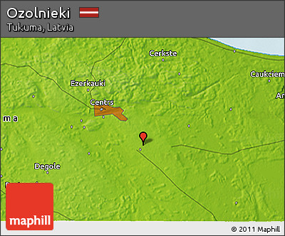 Physical 3D Map of Ozolnieki