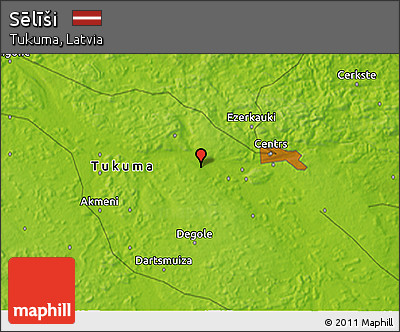 Physical 3D Map of Sēlīši