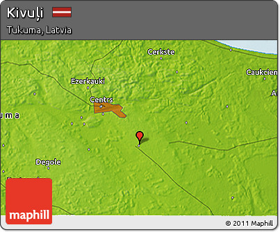 Physical 3D Map of Kivuļi